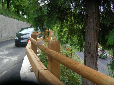 [barriere stradali in legno acciaio omologate guard rail legno acciaio]